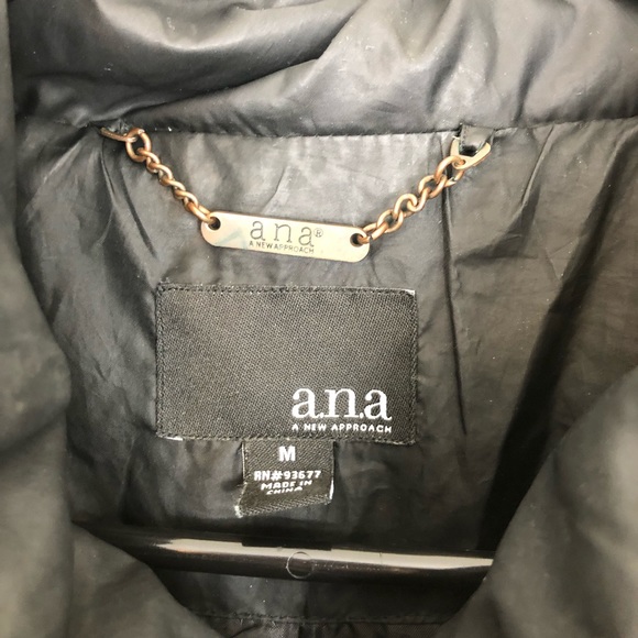 a.n.a Goose Down Feather Black Winter Jacket Sz M - Picture 4 of 8